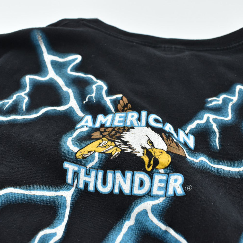 90's American Thunder "稲妻&タイガー" アニマルTシャツ 260731H