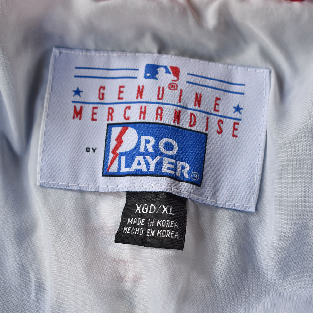 90’s PRO PLAYER ”MLB CHICAGO CUBS” トリコロールカラー ナイロンジャケット 240412