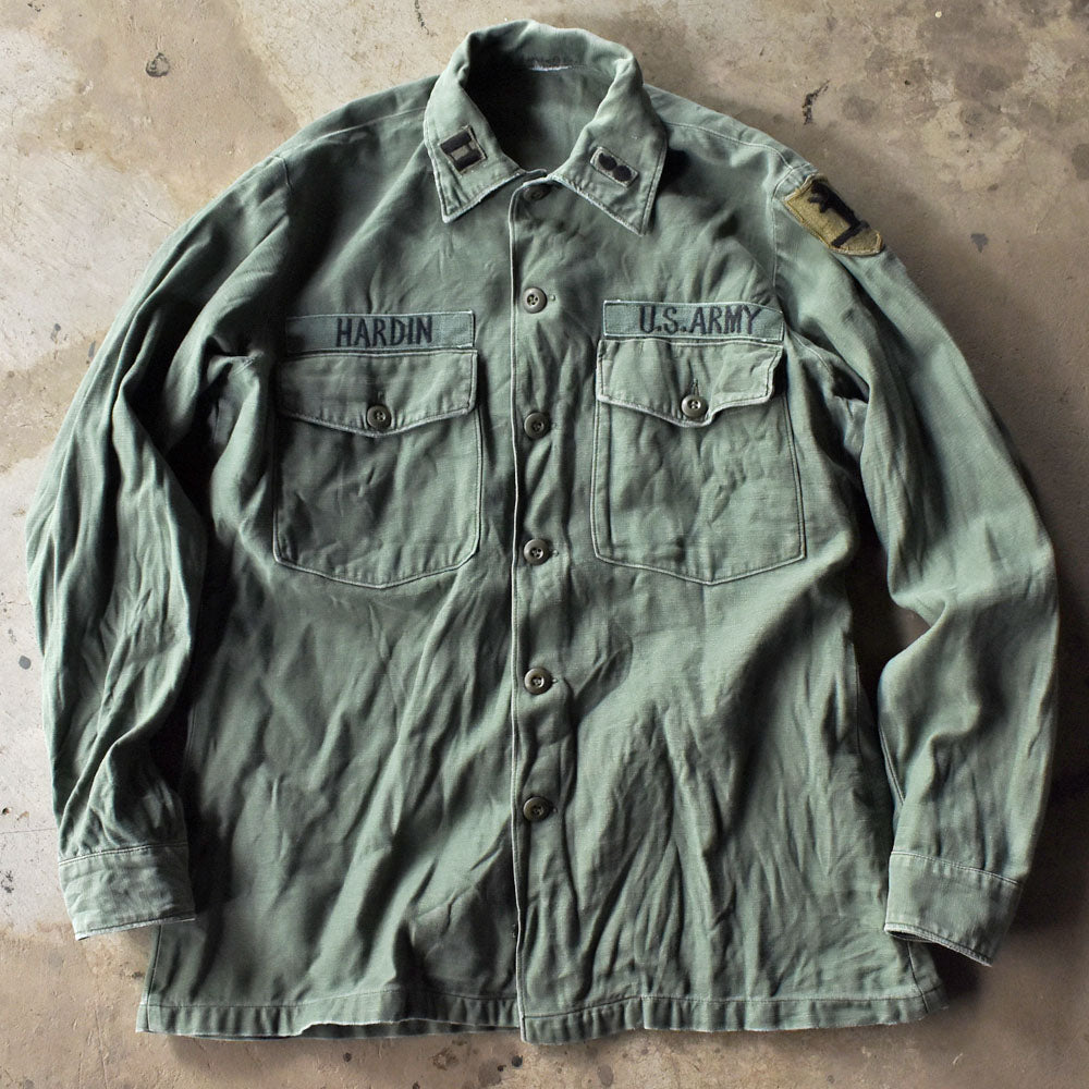’69 U.S.ARMY シャツ袖 4th ユーティリティシャツ 240325