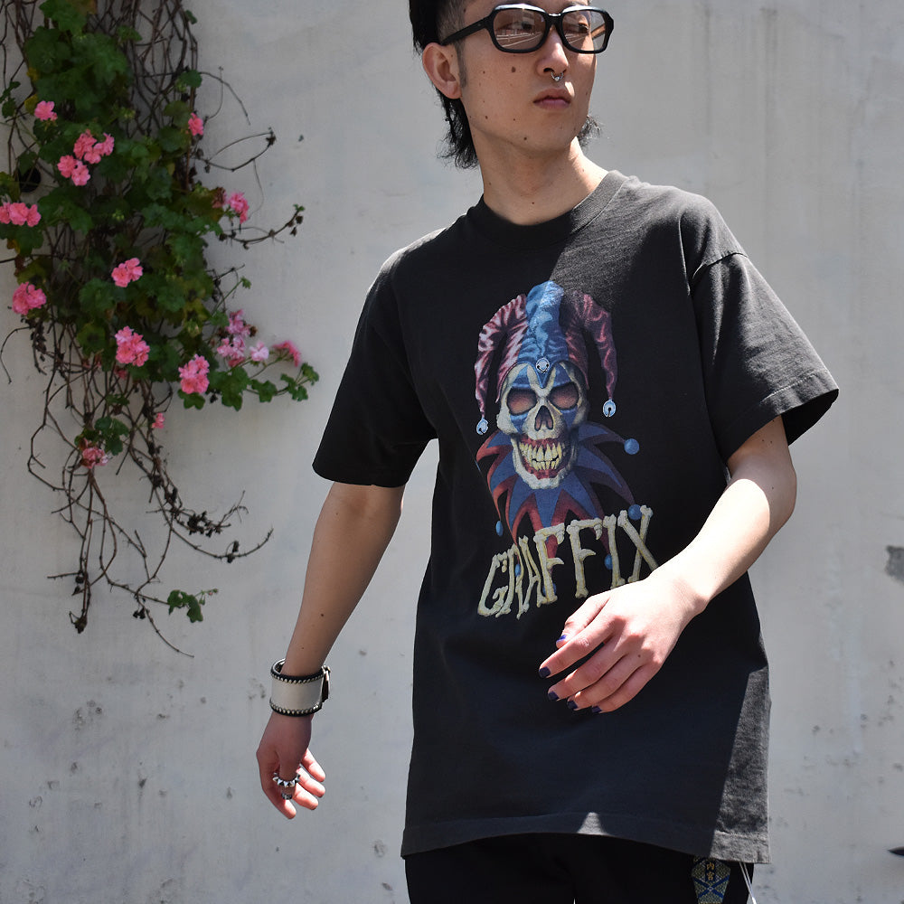 90's GRAFFIX water pipes ピエロSkull Tee USA製 230511H