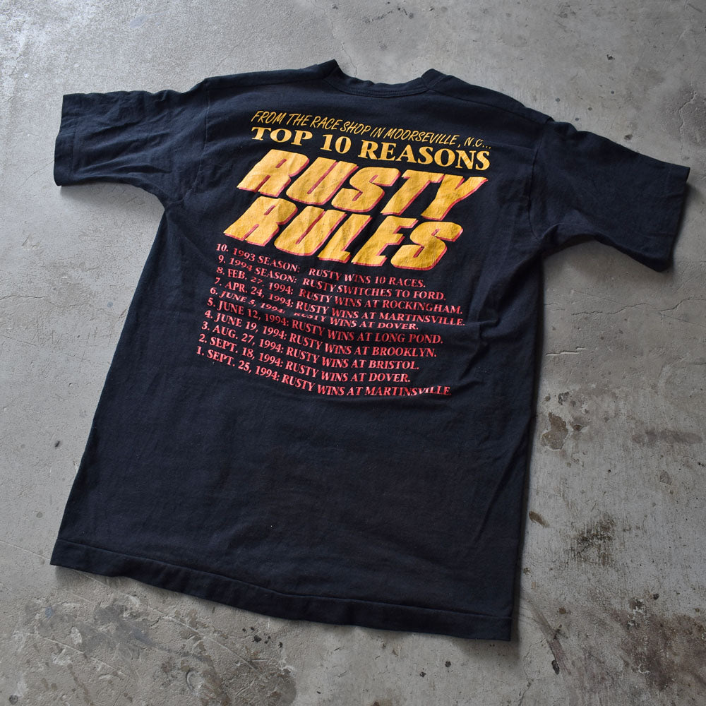 90's NASCAR “Rusty Wallace/ラスティ・ワレス#2” レーシング Tシャツ 230629