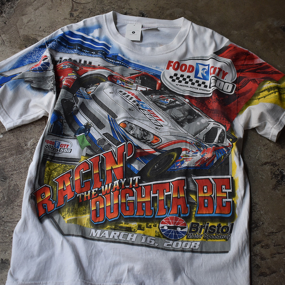 Y2K CHASE authentics “NASCAR / Food City 500” AOP! レーシング Tシャツ 230603H