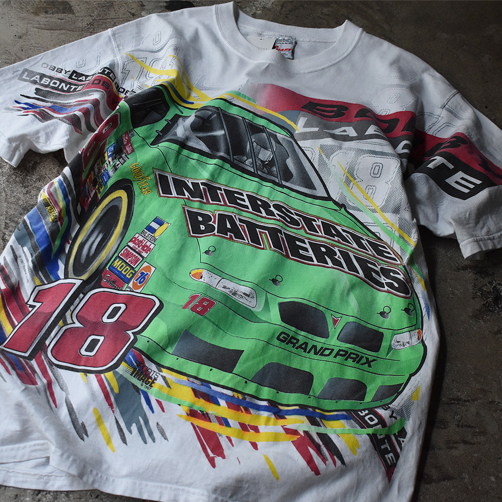 90's CHASE authentics AOP! Racing Tee USA製 230624H