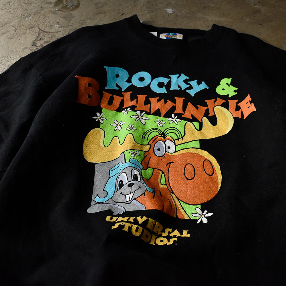 90's Rocky and Bullwinkle スウェット USA製 231105