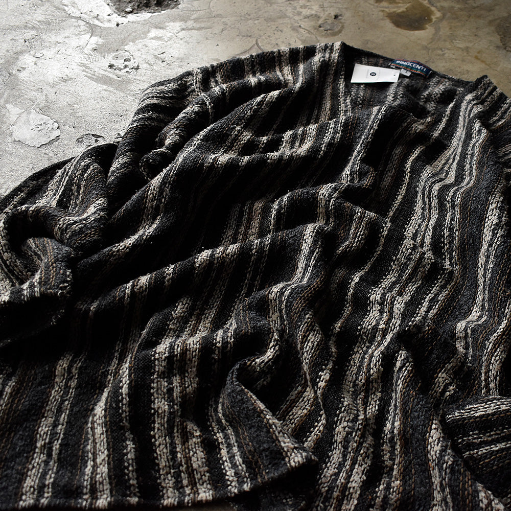 90's INNOCENTI ストライプ柄 Vネック ニットセーター イングランド製 230920H