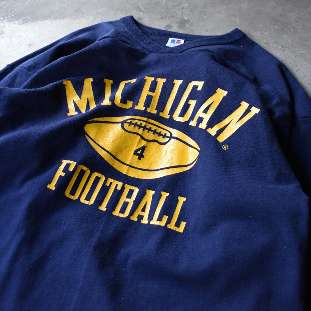 90’s RUSSELL ATHLETIC “MICHIGAN FOOTBALL” フットボールTシャツ 230920