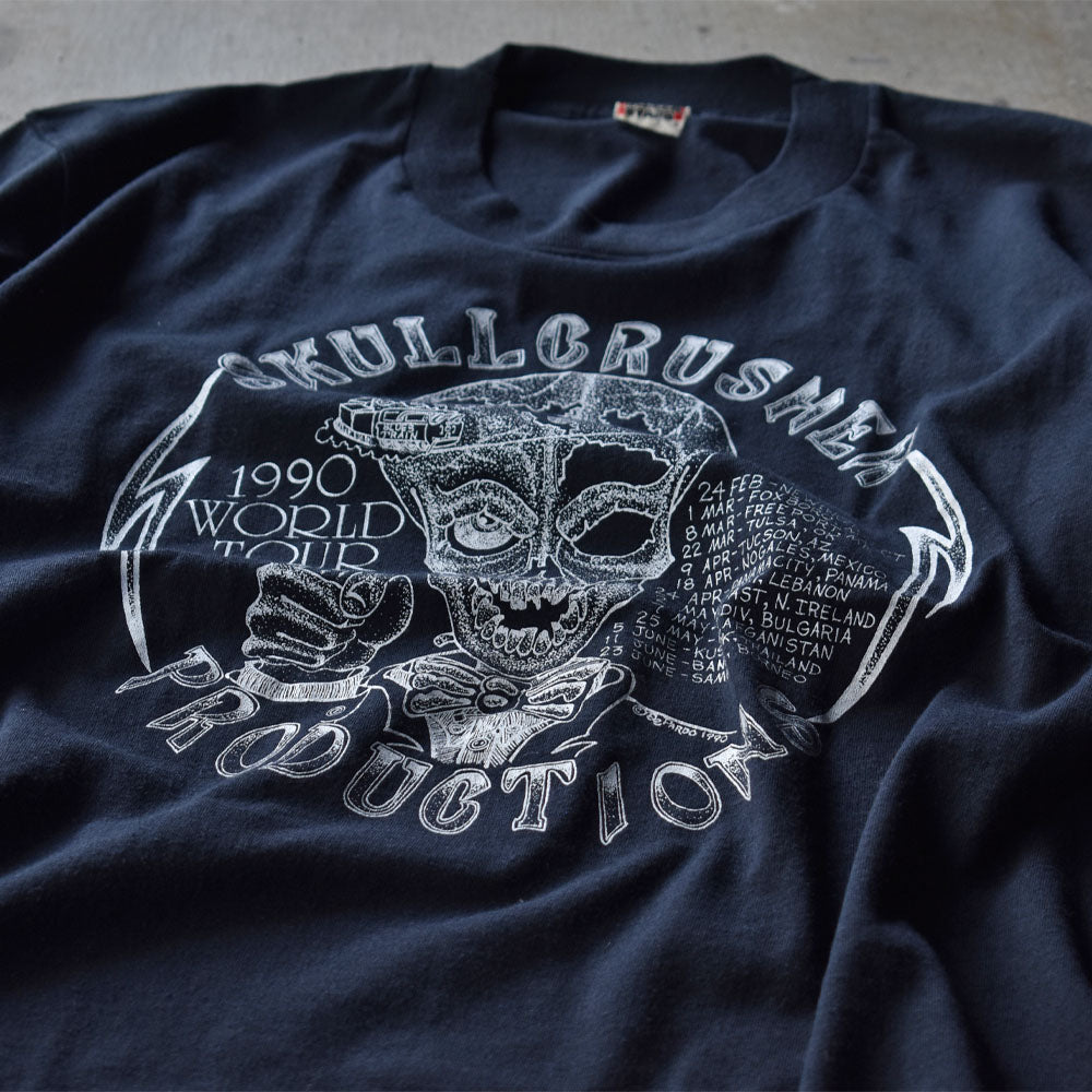 90’s SKULL CRUSHER PRODUCTIONS ”1990 WORLD TOUR” バンドTシャツ USA製 230925