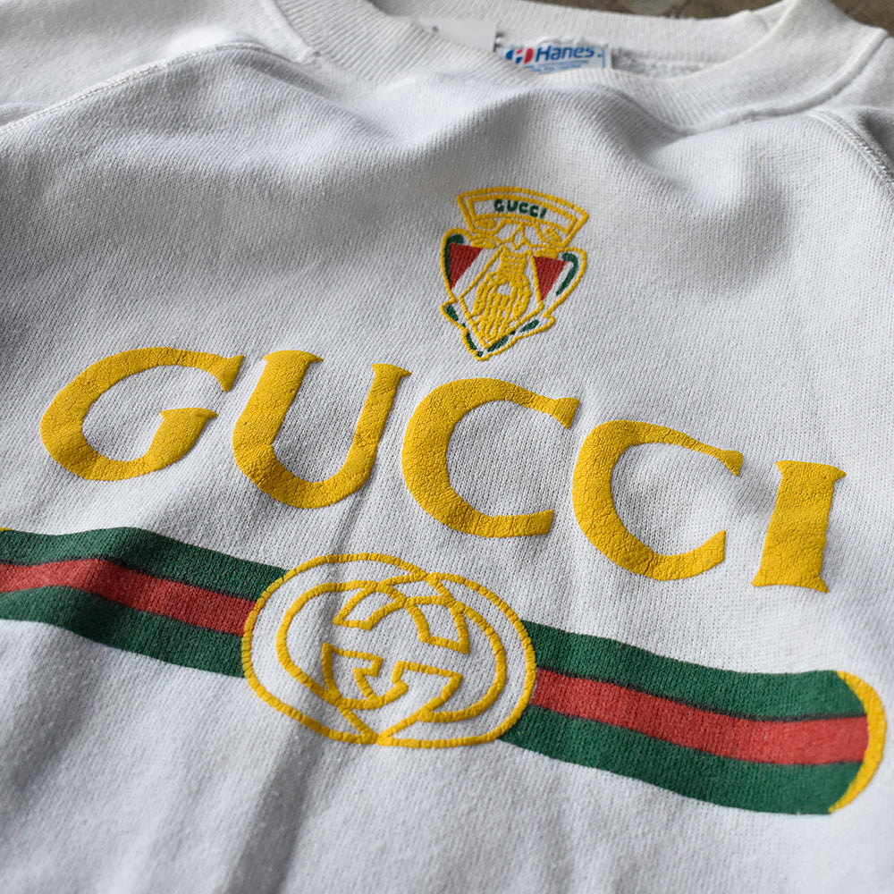 80's~ ブートレグ “GUCCI” ラグランスリーブ スウェット 250805H