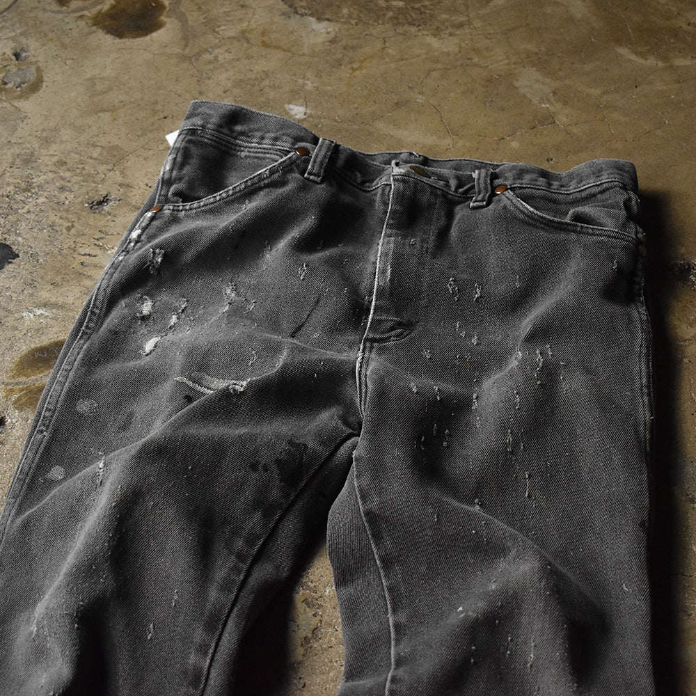 Y2K Wrangler 938BLK ダメージ! カウボーイカット ストレッチ デニムパンツ 241226H