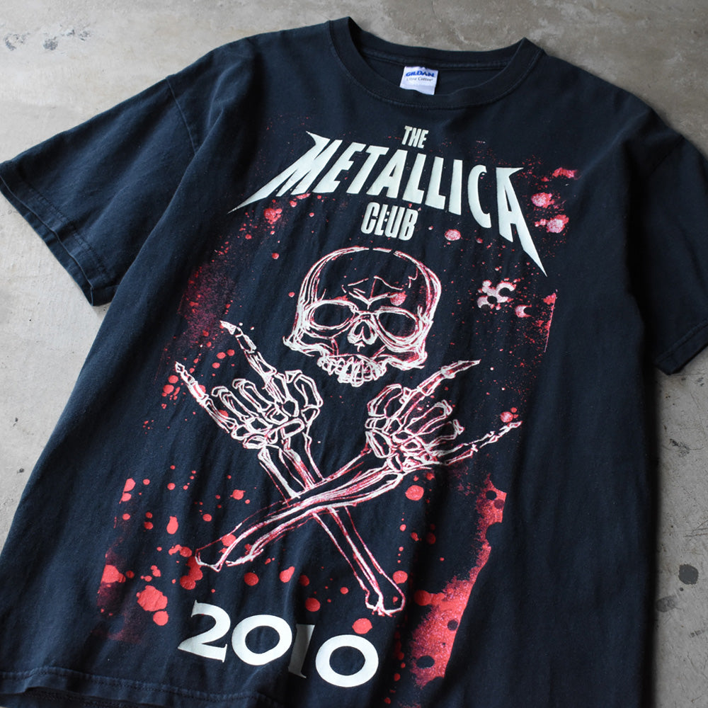 Y2K Metallica "The Metallica Club Skull & Bones" メタル ロック Tシャツ 250808