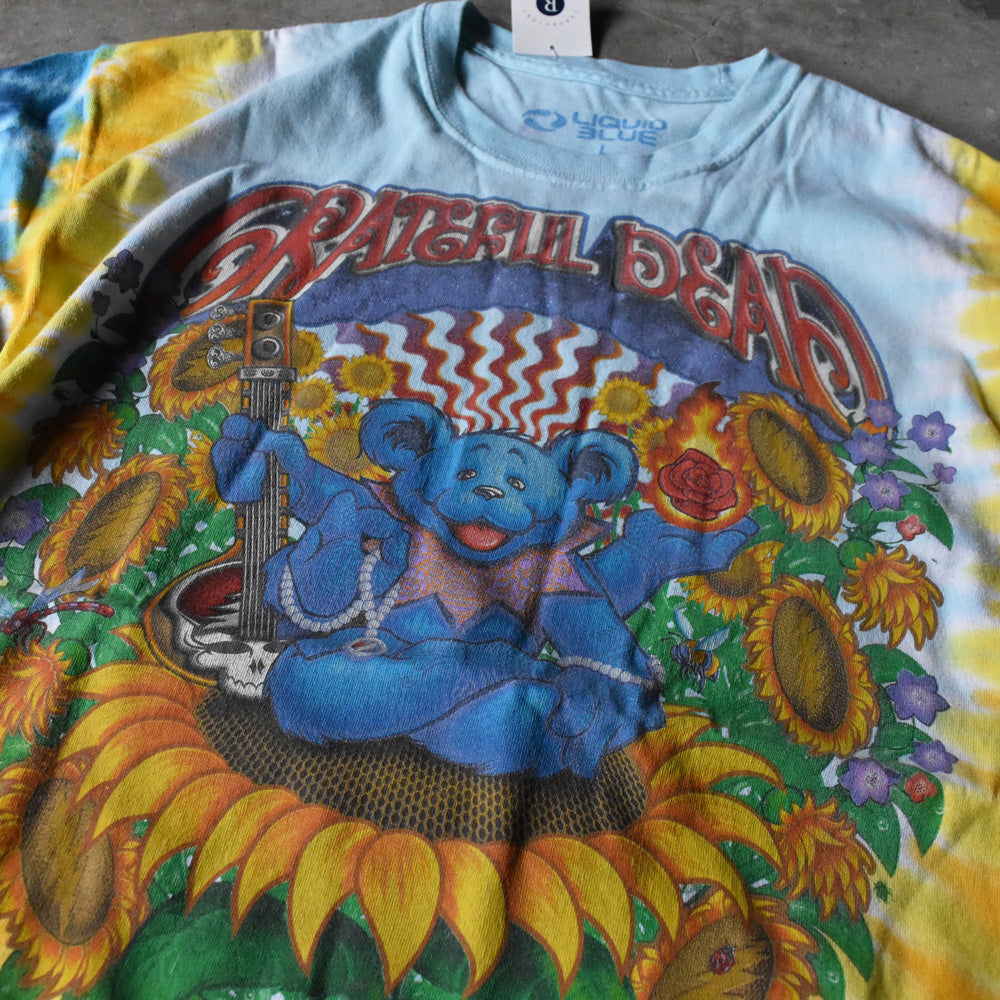 Y2K LIQUID BLUE Grateful Dead デッドベア! タイダイTシャツ 241105