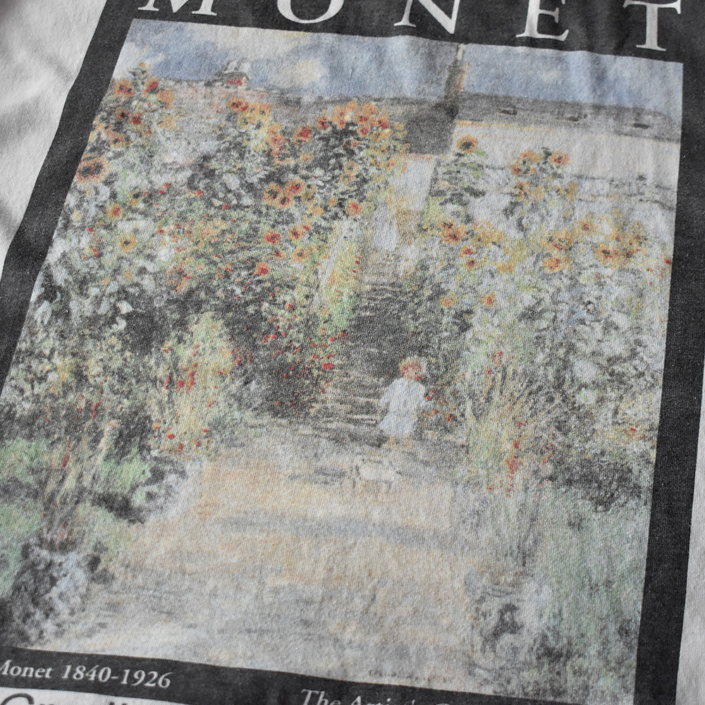 90's Claude Monet “ヴェトゥイユの画家の庭” アート Tシャツ 250823H