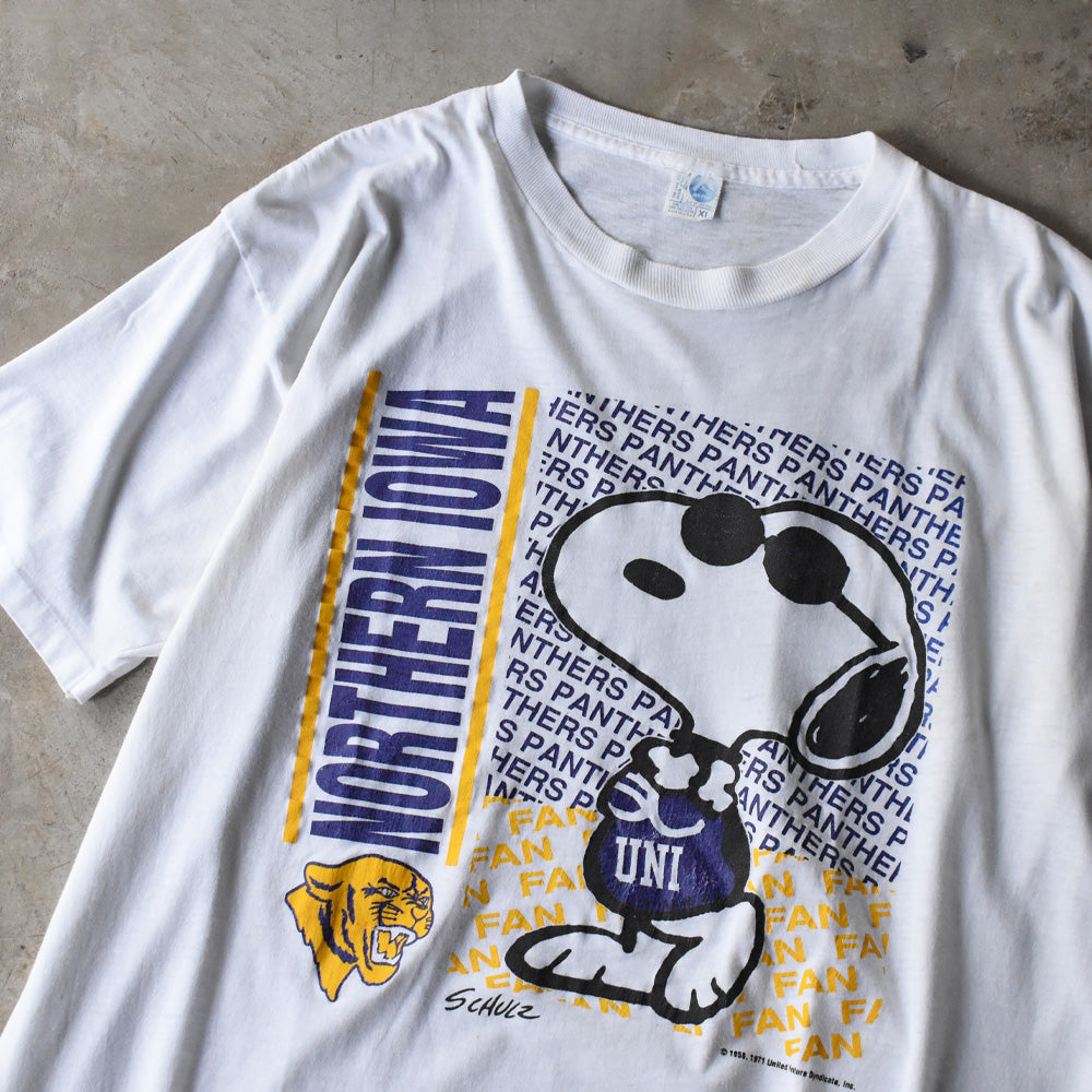80's ARTEX “SNOOPY×NORTHERN IOWA” カレッジ キャラクターT