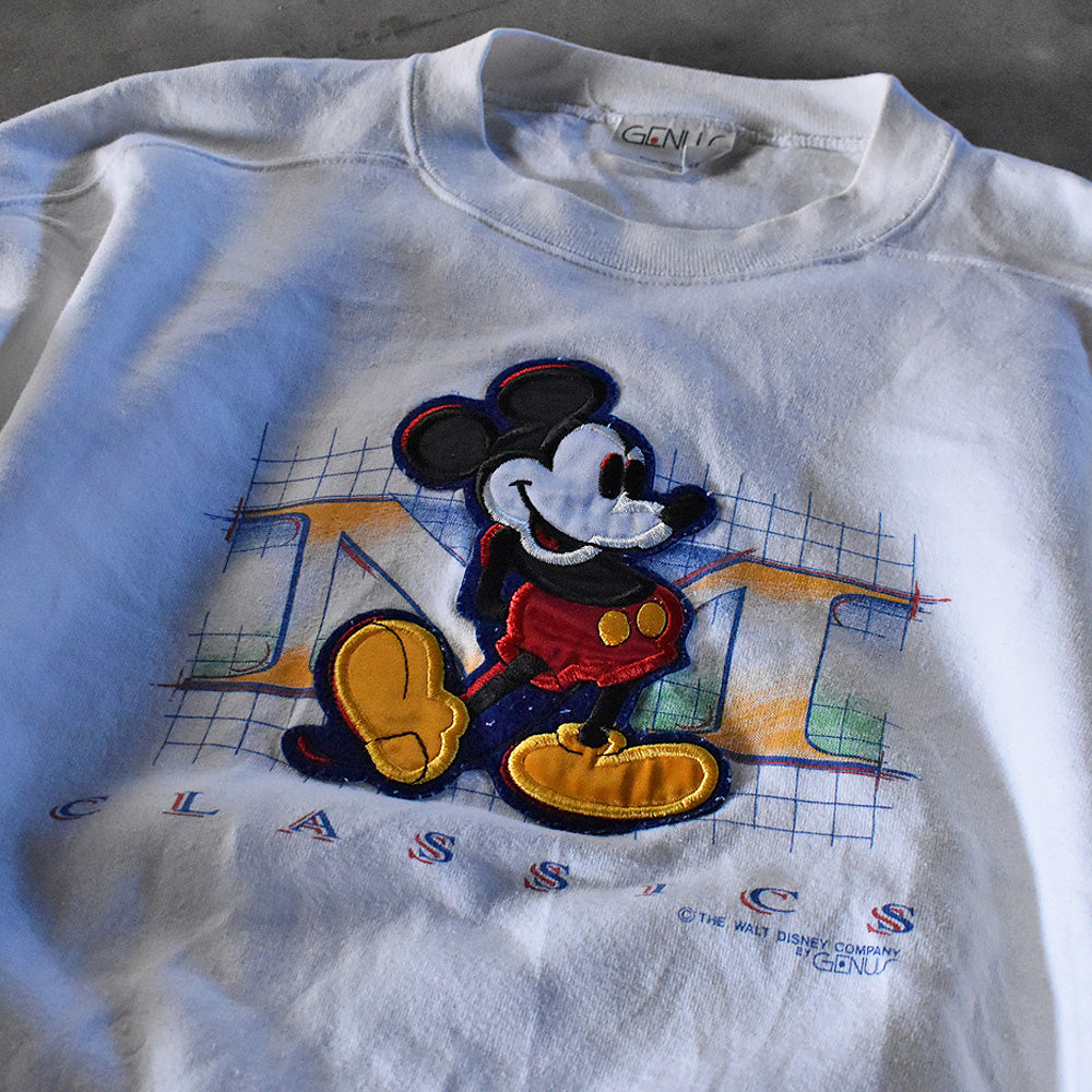 90’s Disney “Classics” ワッペン スウェット USA製 240310