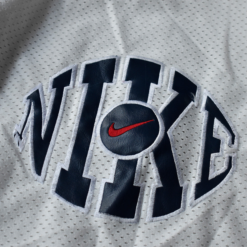 90's ブートレグ NIKE フェイクレザーパッチ メッシュゲームシャツ USA製 250815H