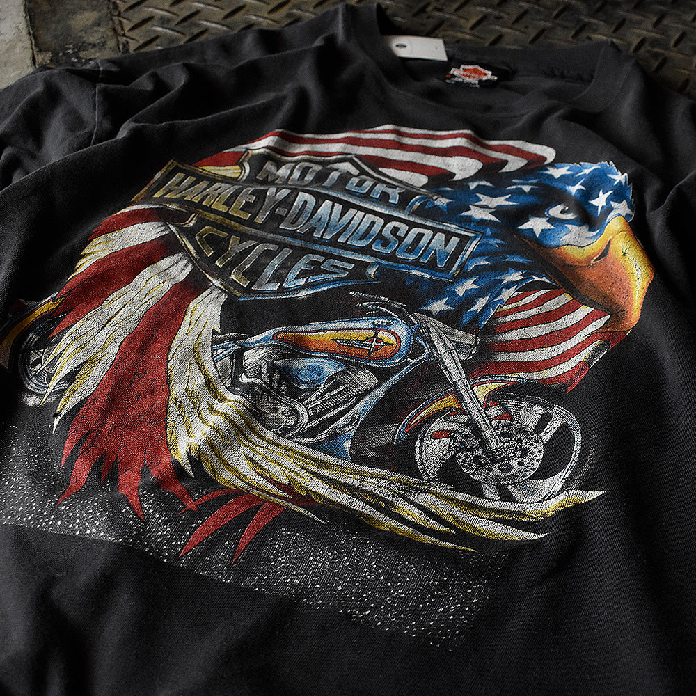 90's Harley-Davidson/ハーレー・ダビッドソン 星条旗イーグル！ Tee