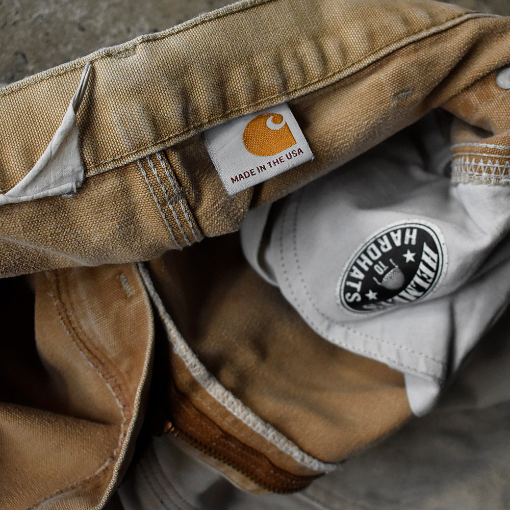 Y2K フェード&ダメージ! Carhartt ダブルニー ブラウンダック ペインターパンツ USA製 250128H