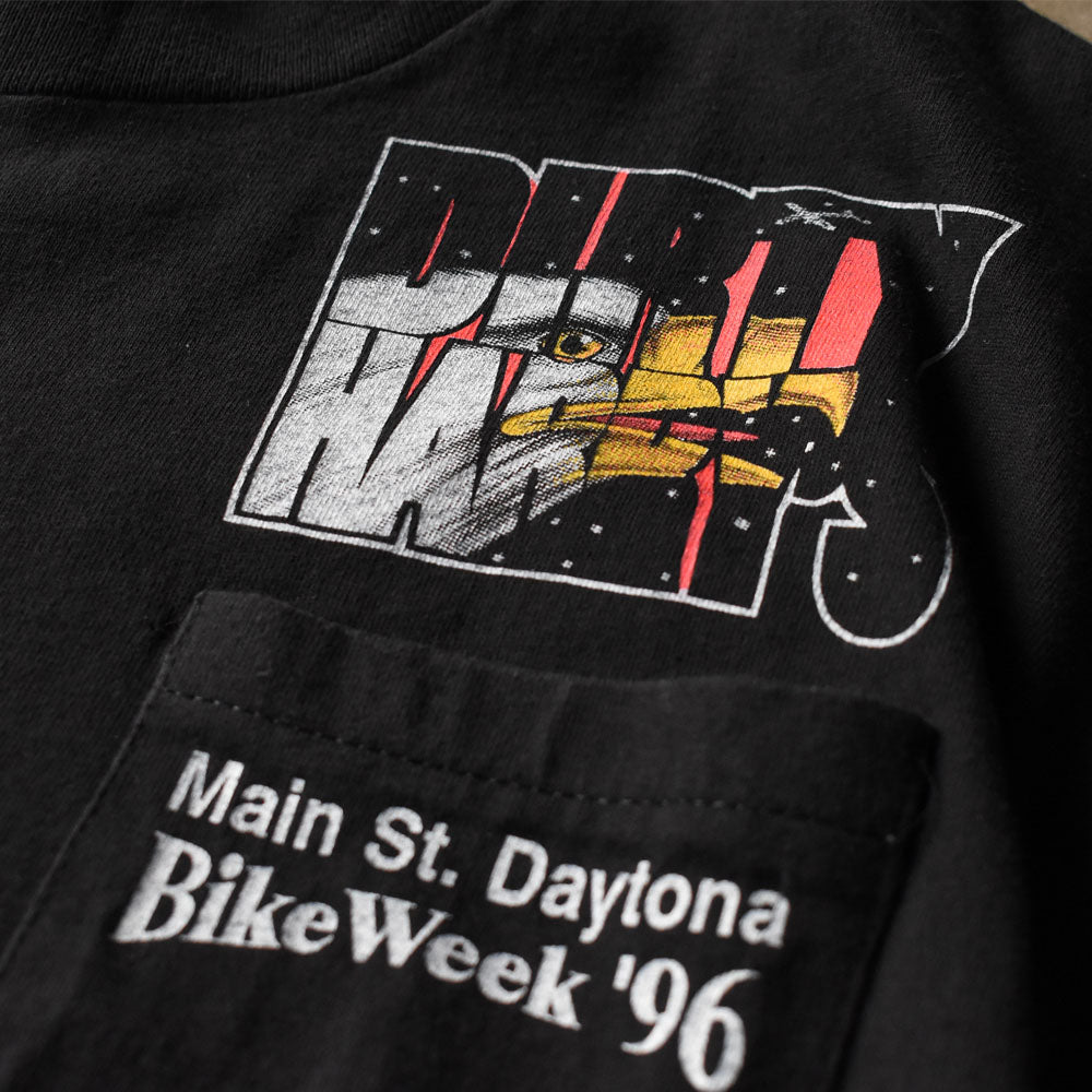 90’s Hanes ”DIRTY HARRY'S Bike Week '96” ポケット付き バイクTシャツ 250509