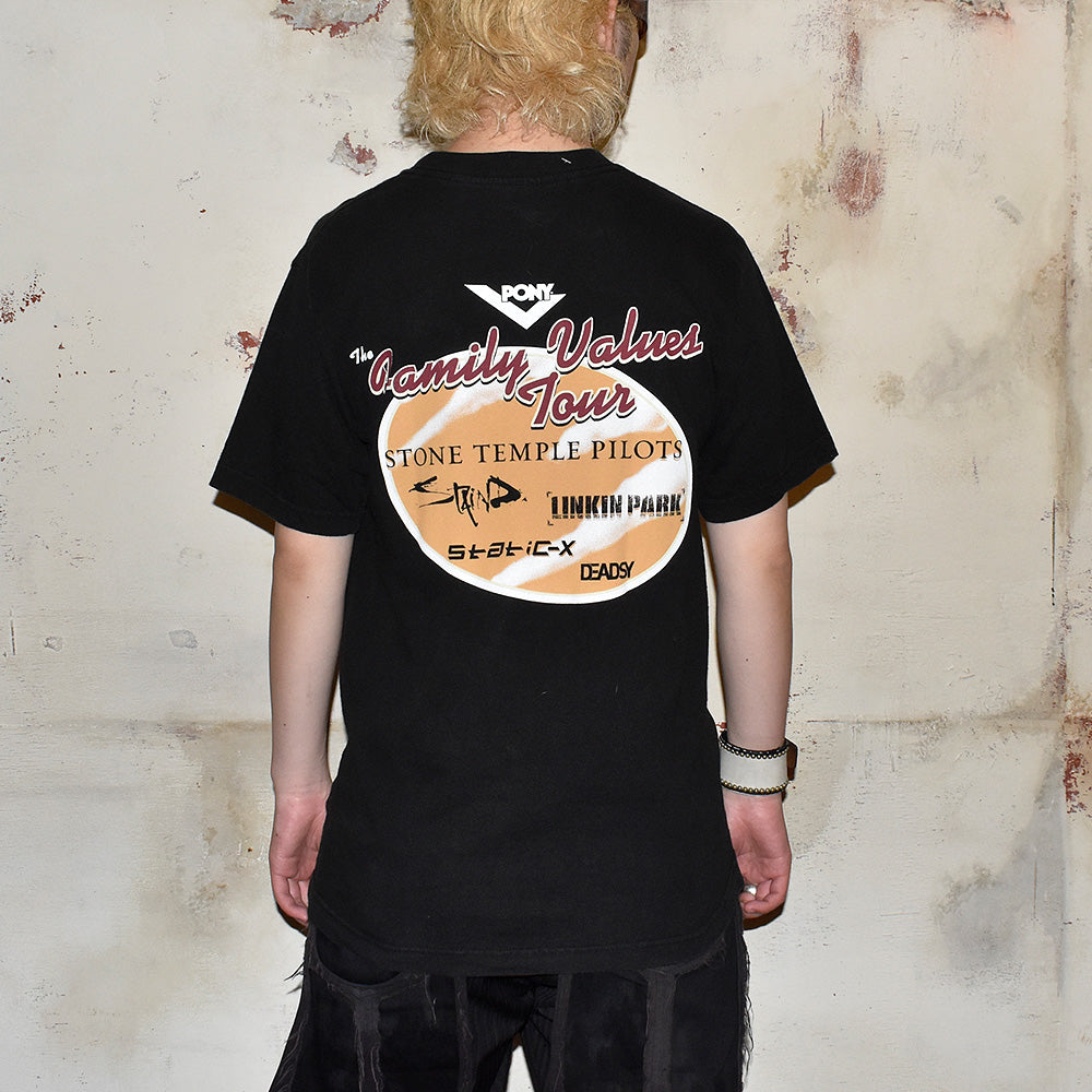 Y2K “THE FAMILY VALUES” Tour Stone Temple Pilots/Linkin Park Tシャツ 240620H