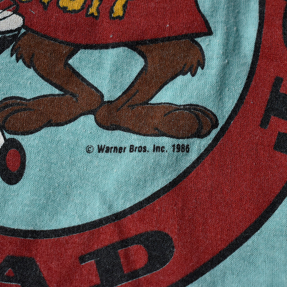 80's Looney Tunes "Tasmanian Devil" ミント! 海外アニメ キャラ Tシャツ 250813H