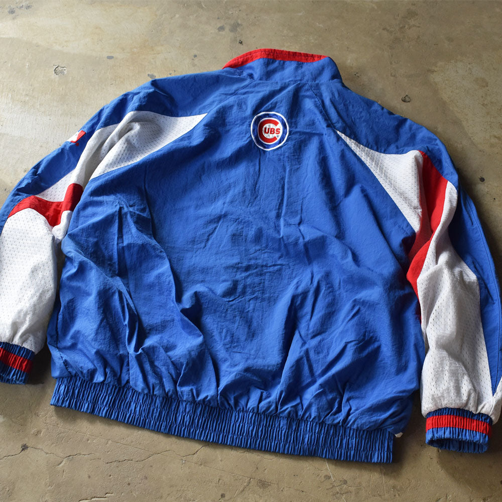 90’s PRO PLAYER ”MLB CHICAGO CUBS” トリコロールカラー ナイロンジャケット 240412