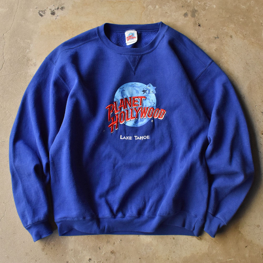90’s “PLANET HOLLYWOOD” 刺繡ロゴ スウェット USA製 240909