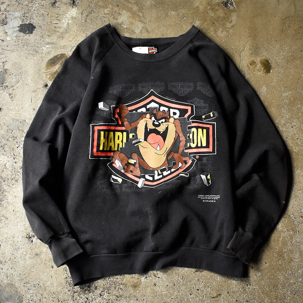 90's Harley Davidson×Looney Tunes “タズマニアンデビル“ スウェット 241220H – LABORATORY®