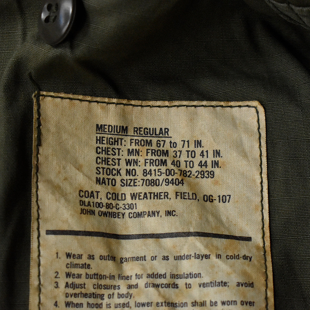 '80 ライナー付き U.S.ARMY M-65 フィールドジャケット 250427H