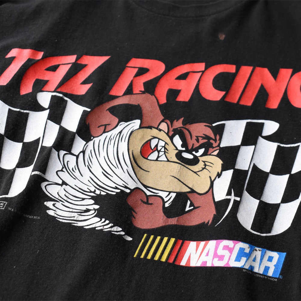 90’s Looney Tunes ”NASCAR TAZ RACING” キャラクター Tシャツ 250427