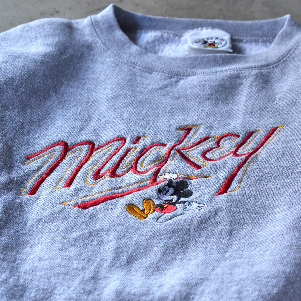 90’s Disney “Mickey“ 刺繍 スウェット USA製 240222