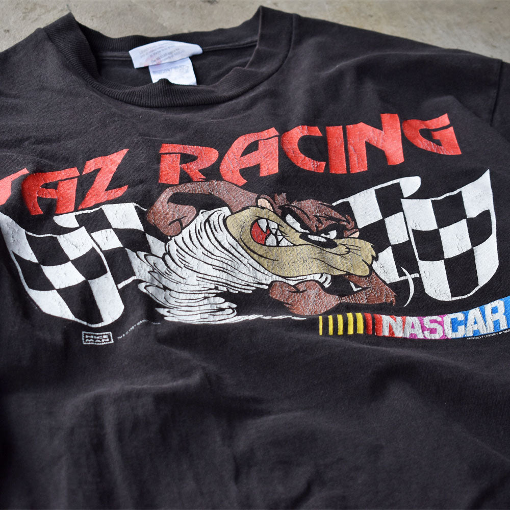 90's　Looney Tunes/ルーニー・テューンズ ”TAZ RACING” NASCAR レーシング Tシャツ　USA製　230613