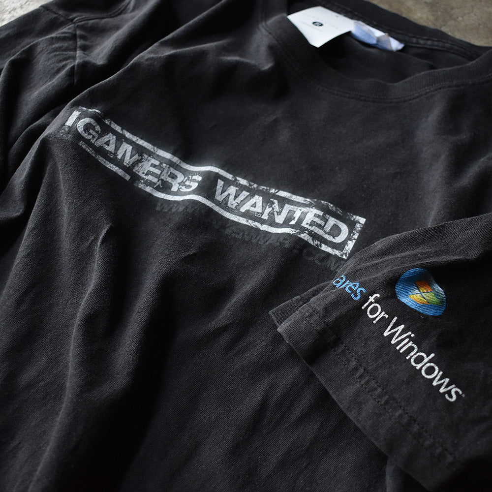 90's~ Windows "I Gamers Wanted" 企業 Tシャツ 230626H