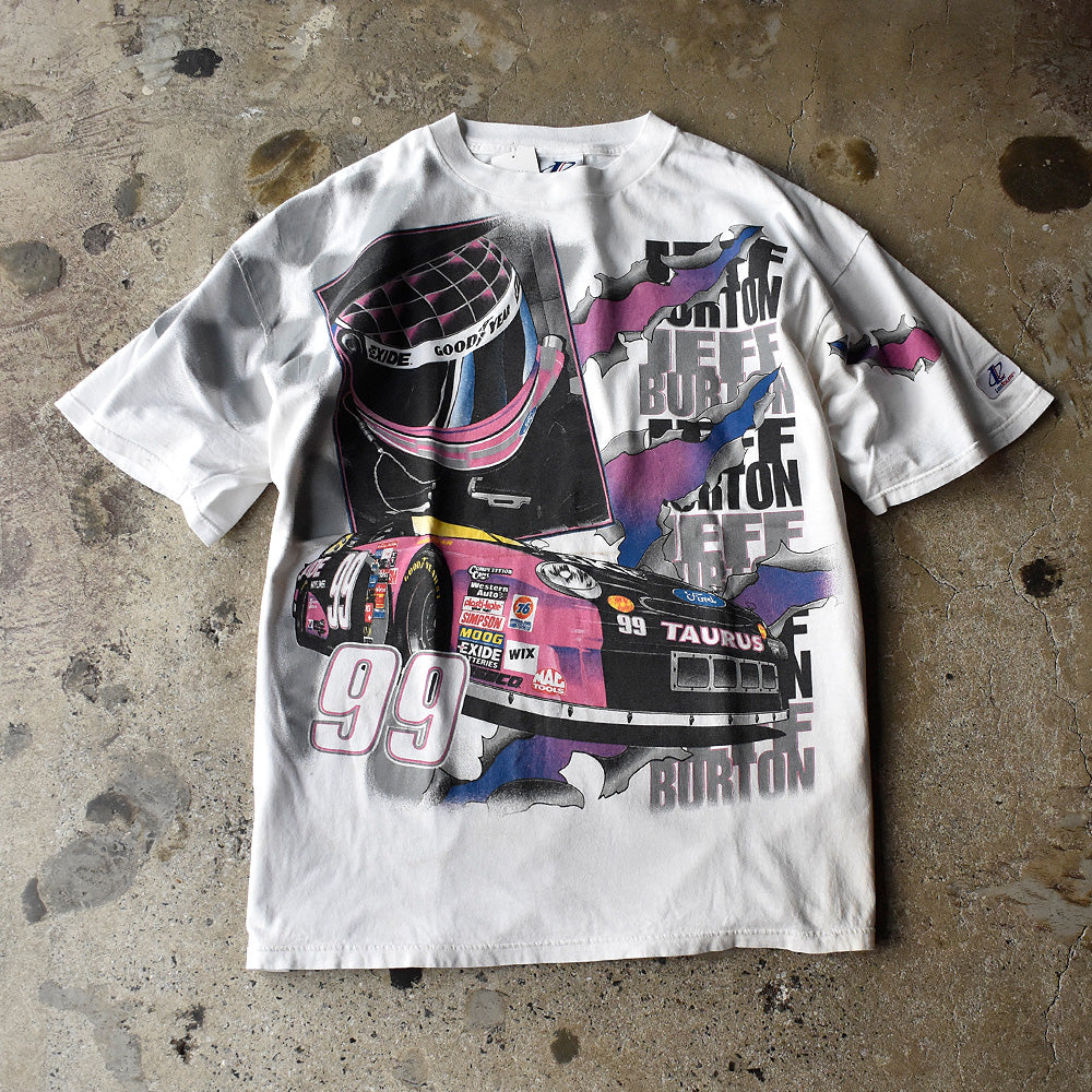 90's AOP! LOGO ATHLETIC Racing Tシャツ 250414H