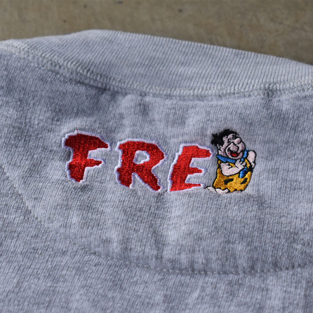 90’s The Flintstones 刺繍 キャラ スウェット USA製 240701