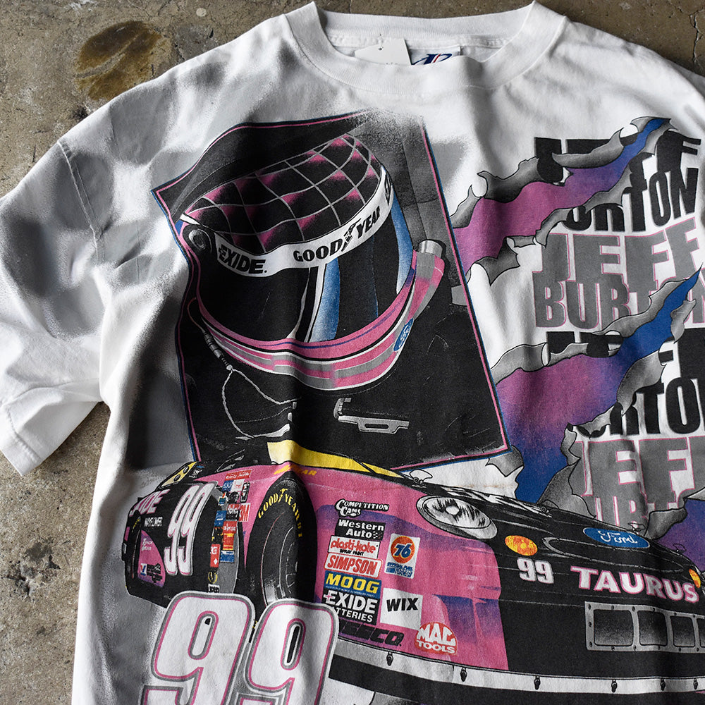 90's AOP! LOGO ATHLETIC Racing Tシャツ 250414H