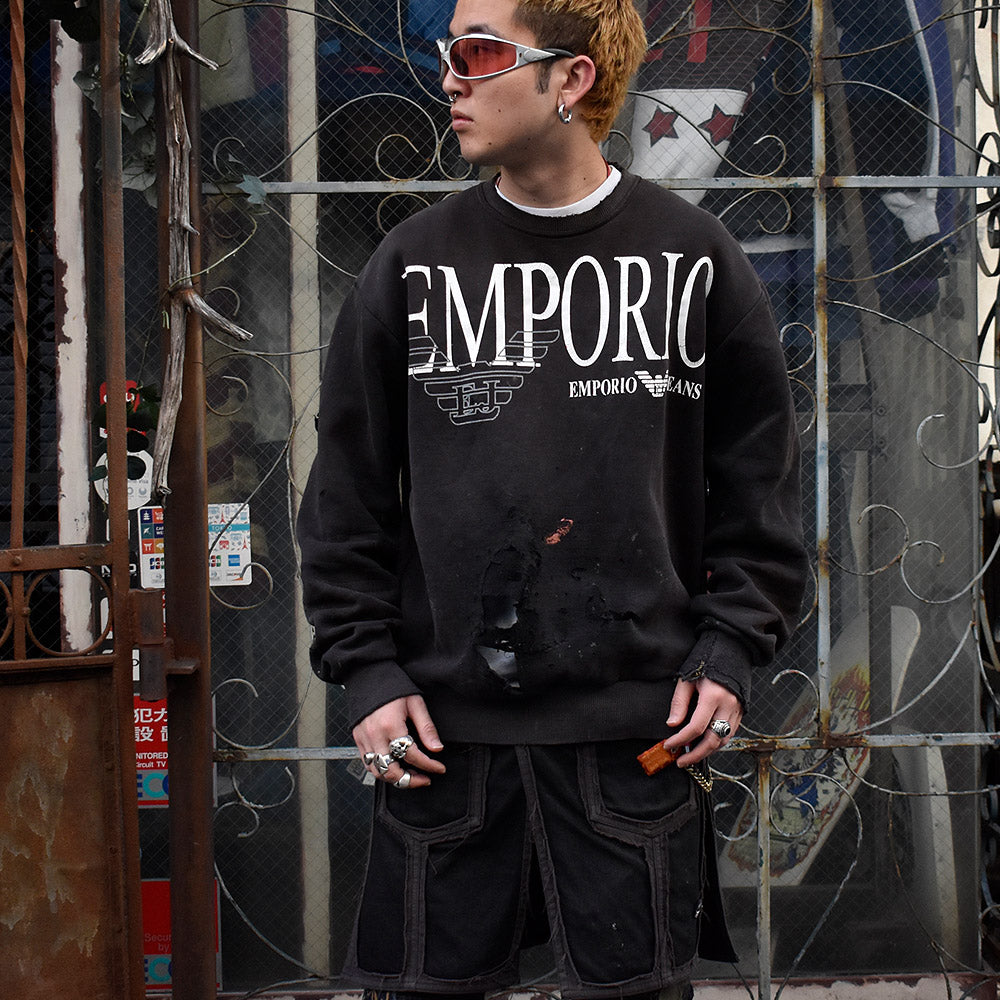 Y2K ボロ! EMPORIO JEANS スウェット 241221H