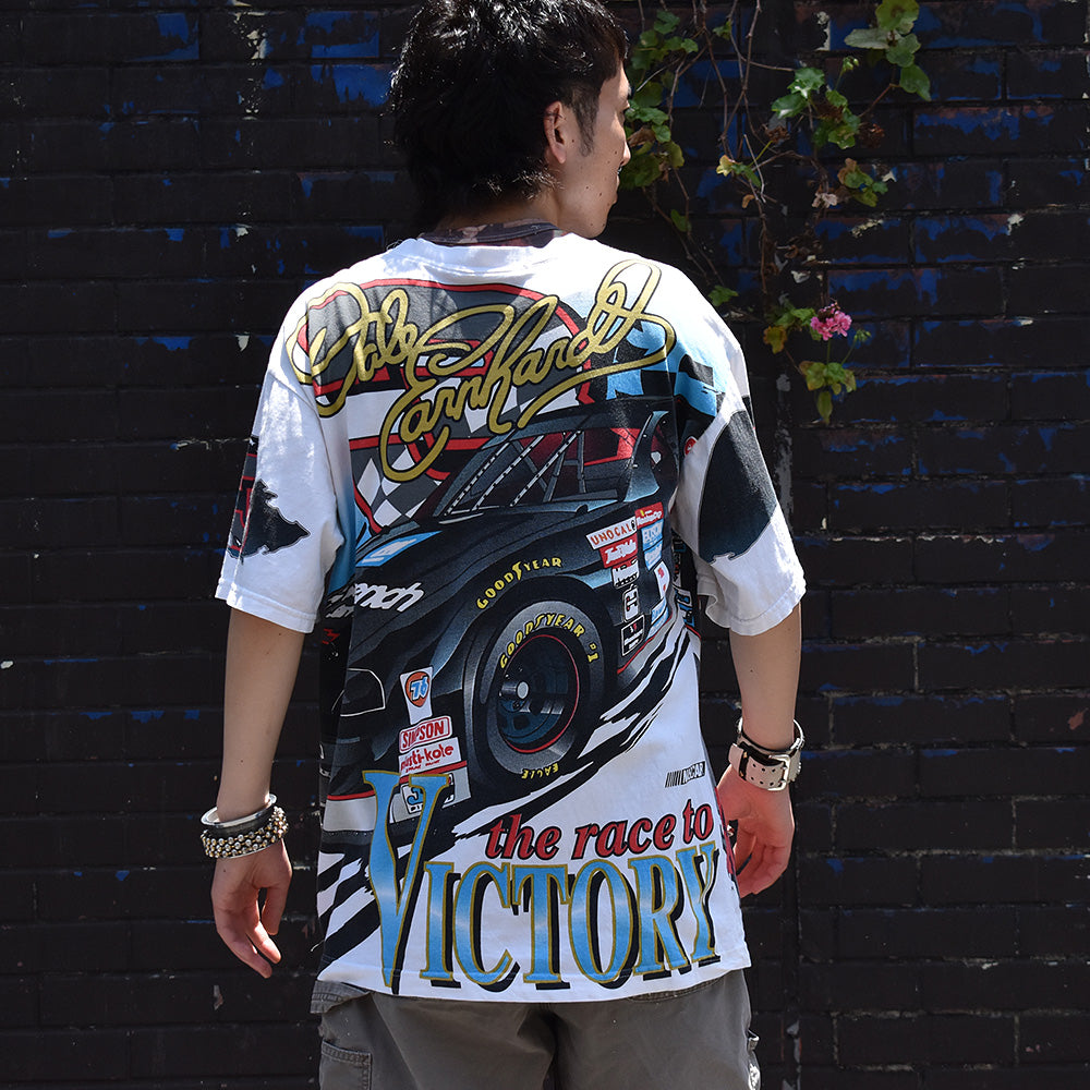 90's CHASE authentics “Dale Earnhardt #3” AOP! レーシング Tシャツ USA製 230630H