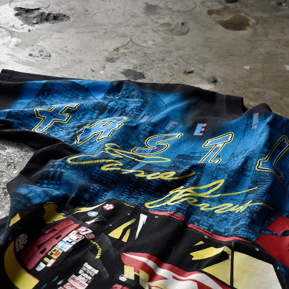 90's LOGO ATHLETIC "Ernie Irvan #28" AOP! レーシング Tシャツ 240728H