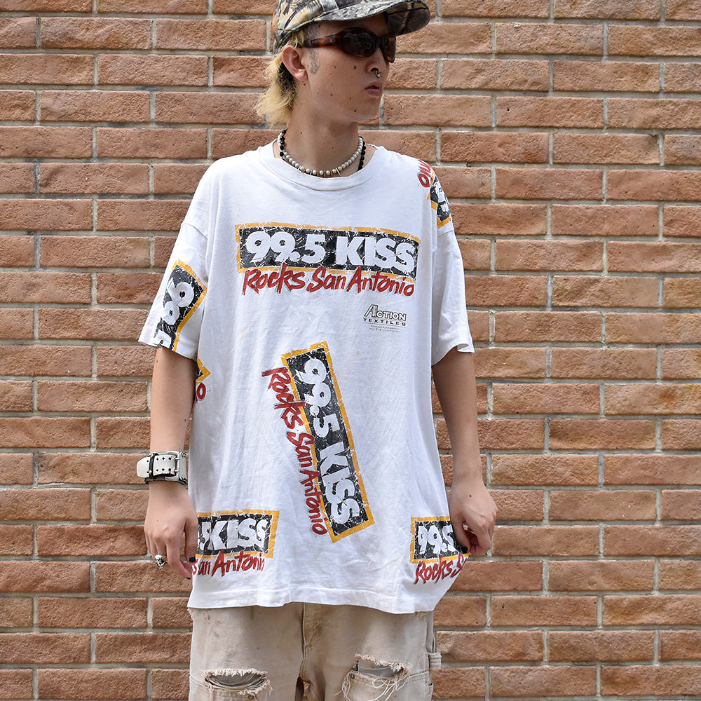 90's “99.5 KISS“ Radio マルチプリントTシャツ USA製 240820H