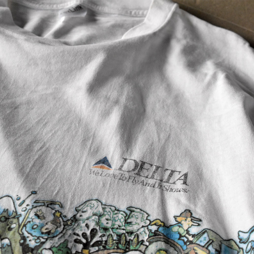 90’s DELTA 企業 両面プリント Tシャツ USA製 240506