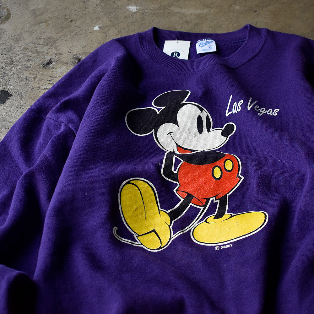 90's パープル! Disney Mickey スウェット USA製 240521H