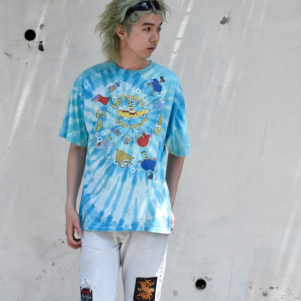 90's THE BEATLES “Yellow Submarine“ タイダイTシャツ 250521H