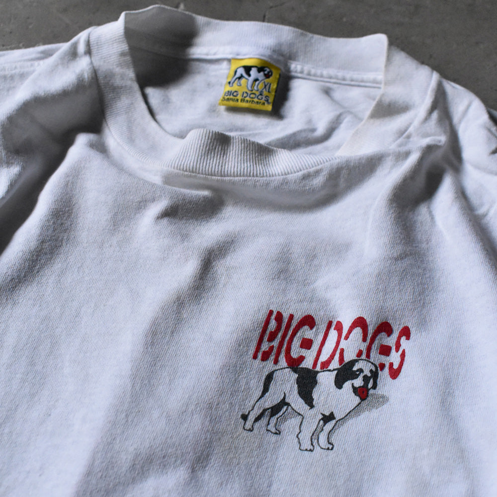 90's BIG DOGS “PUT YOUR TAIL ON THE LINE” 両面プリント Tシャツ USA製 240421