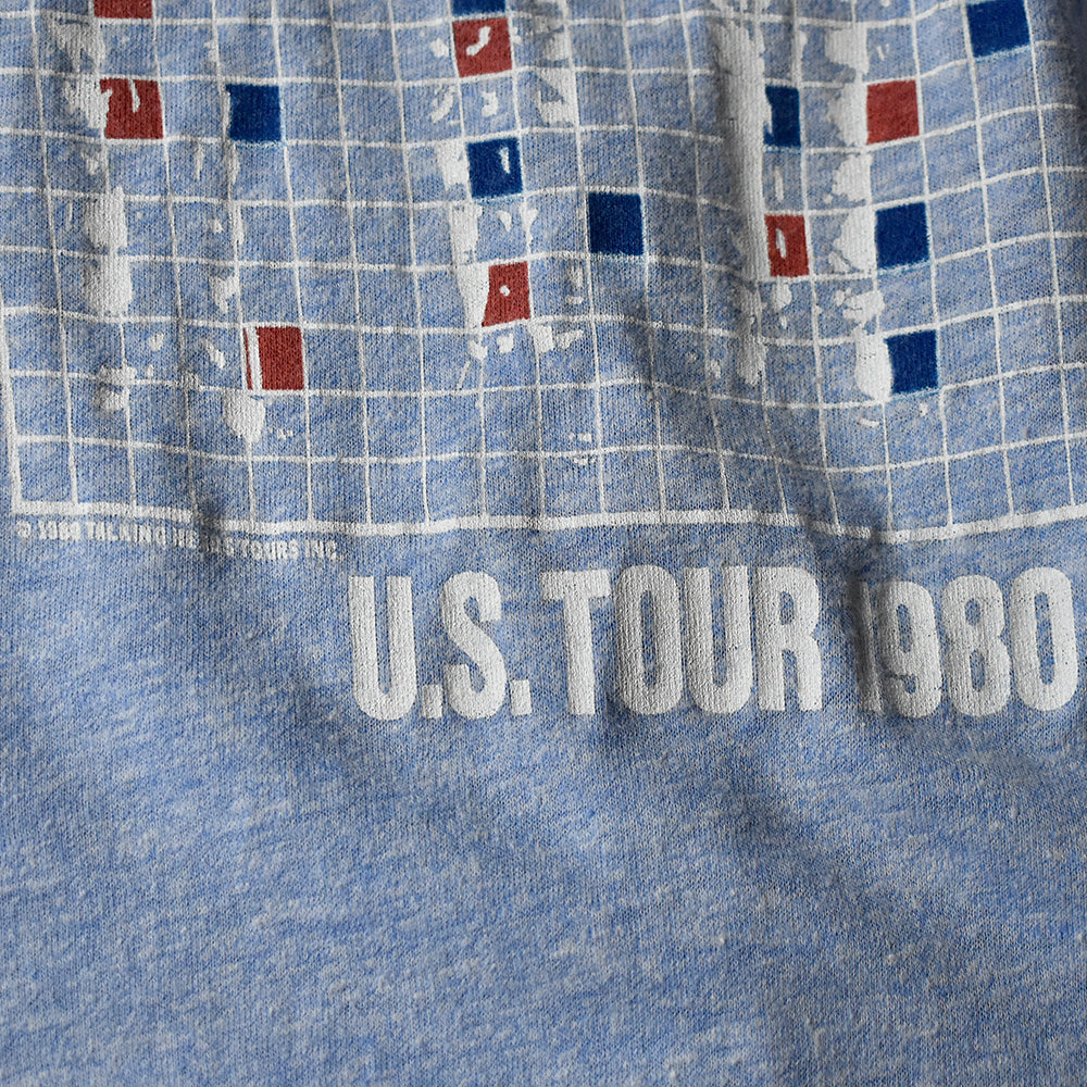 80's Talking Heads “U.S Tour 1980” ラグラン ロック Tシャツ 231128HY33