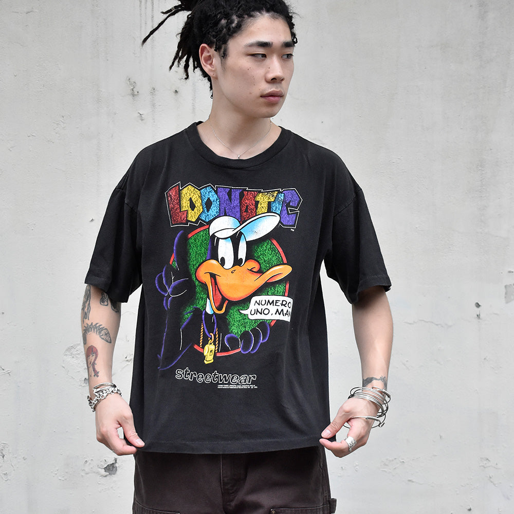 90's Looney Tunes “Daffy Duck” 海外アニメ キャラ Tシャツ USA製 240806H