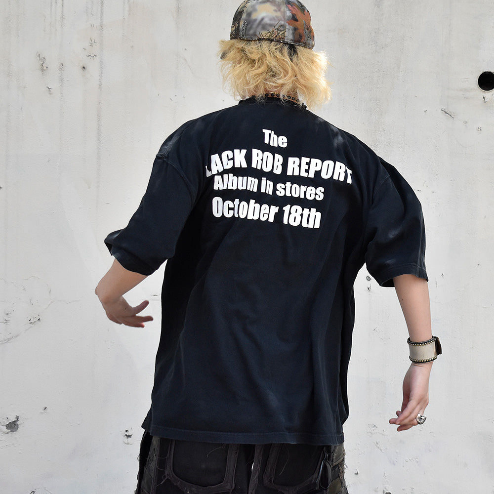 Y2K Black Rob “BLACK ROB / THE BLACK ROB REPORT” Rap ロック Tシャツ 240802H