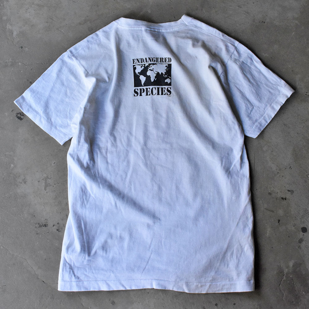 90’s Fruit of the Loom “ENDANGERED SPECIES” タコ Tシャツ USA製 240505