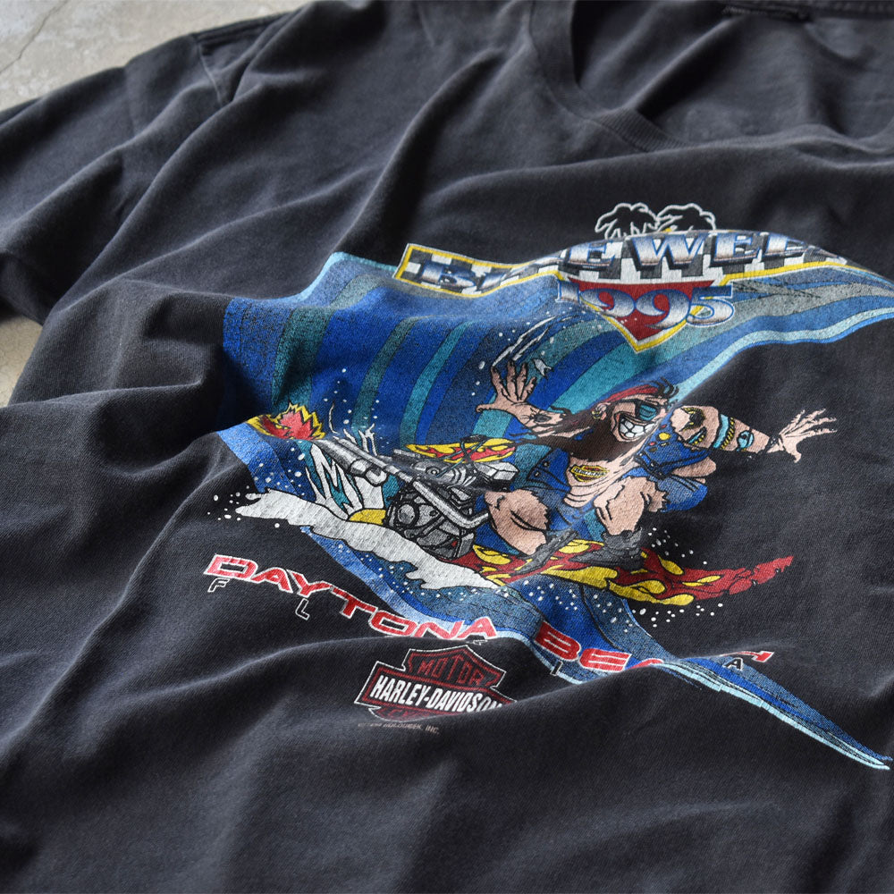 90's Harley-Davidson “BIKEWEEK 1995” バイク Tシャツ USA製 230824H