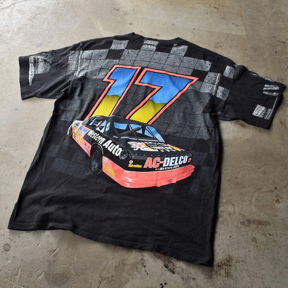 90's ““Darrell Waltrip/ダレル・ウォルトリップ #17” AOP! レーシング Tシャツ USA製 230623