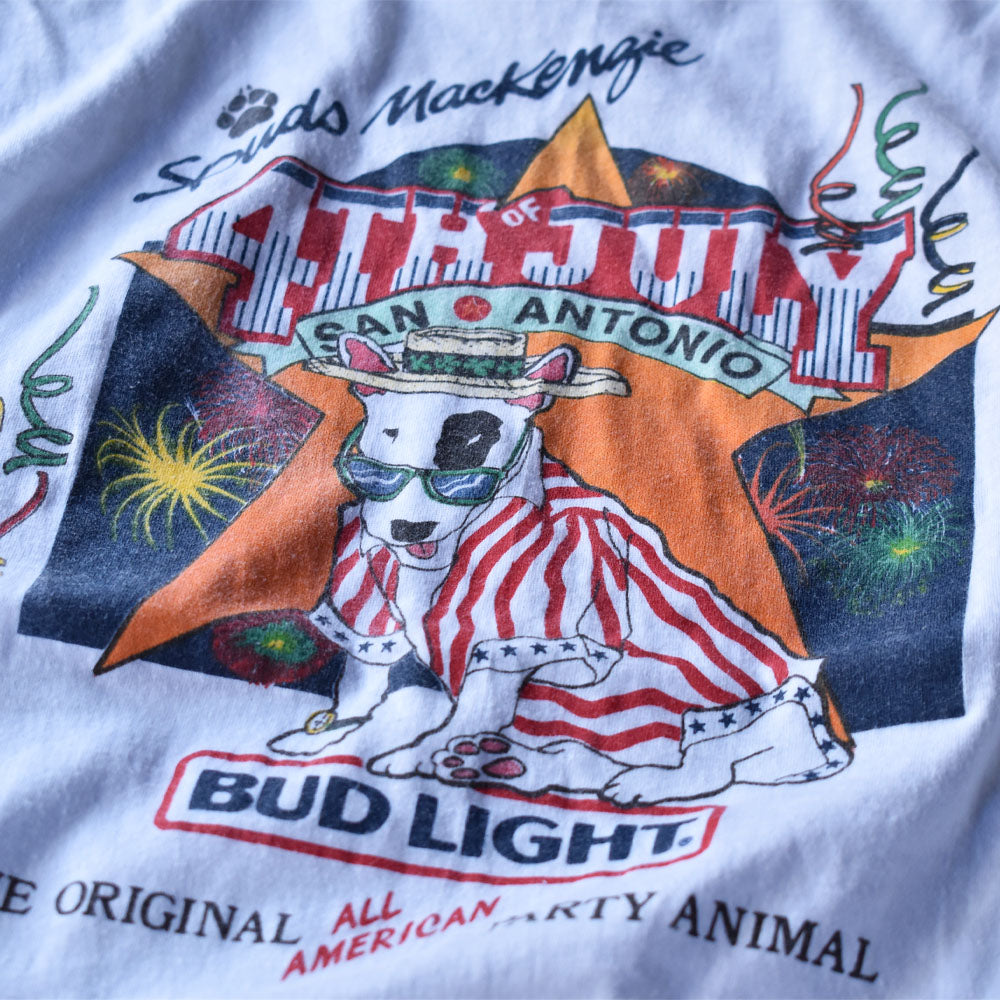 80’s Hanes “BUD LIGHT” ビール 企業 Tシャツ USA製 240802